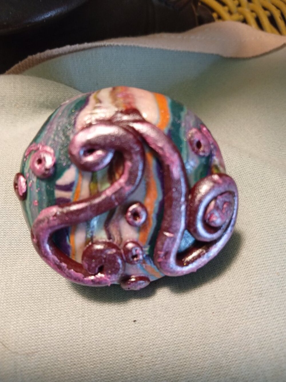 CUTE HAND COVERED DOOR KNOB!